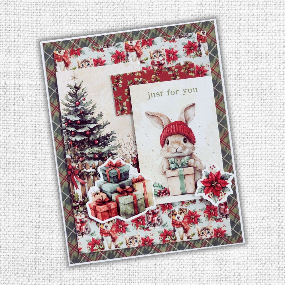 Paper Rose - Papercuts Card Making Kits - Christmas Tree Farm