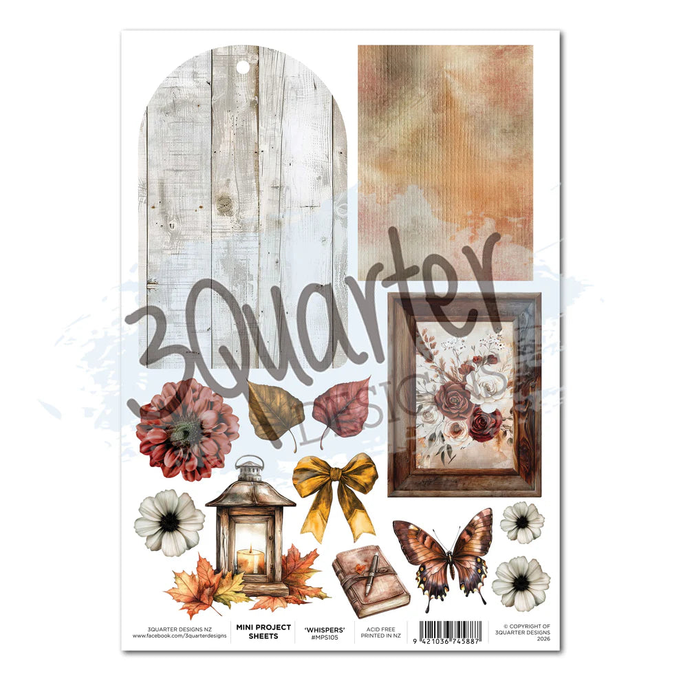 3 Quarter Designs - Mini Project Sheets - Whispers