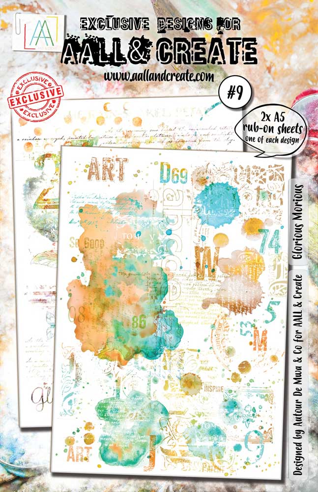 AALL & Create Rub-on Sheets Glorious Morious #9