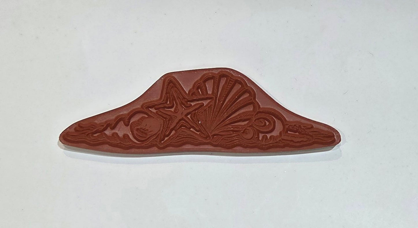 Kaszazz Rubber Stamp - Shell Border