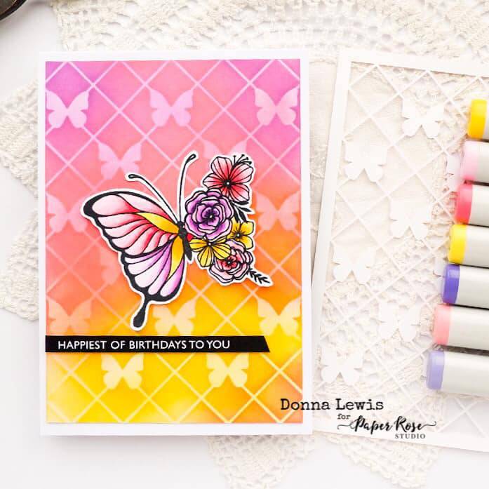 Paper Rose Die Cuts - Black & White Sentiment Sheets