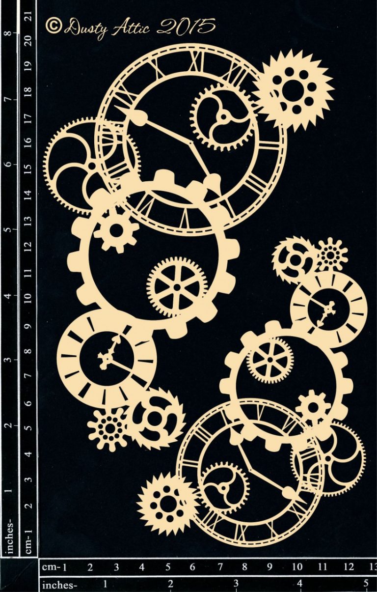 Dusty Attic - Chipboard - Cog Cluster