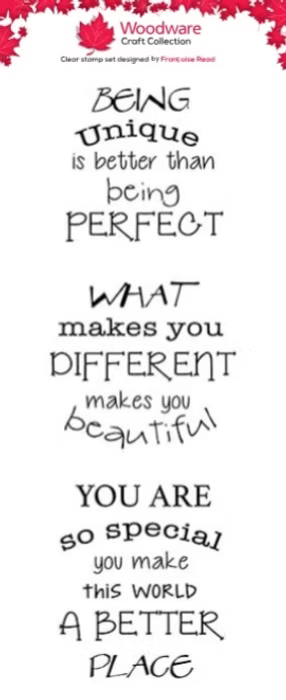 Woodware - You Are Clear Stamp Set