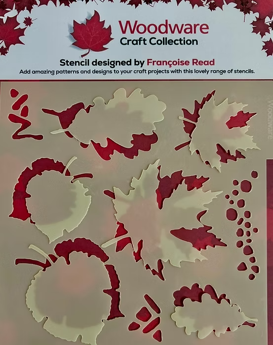 Woodware -Tattered Leaves - Stencil