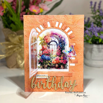 Paper Rose Embossed Die Cuts - Rainbow Garden