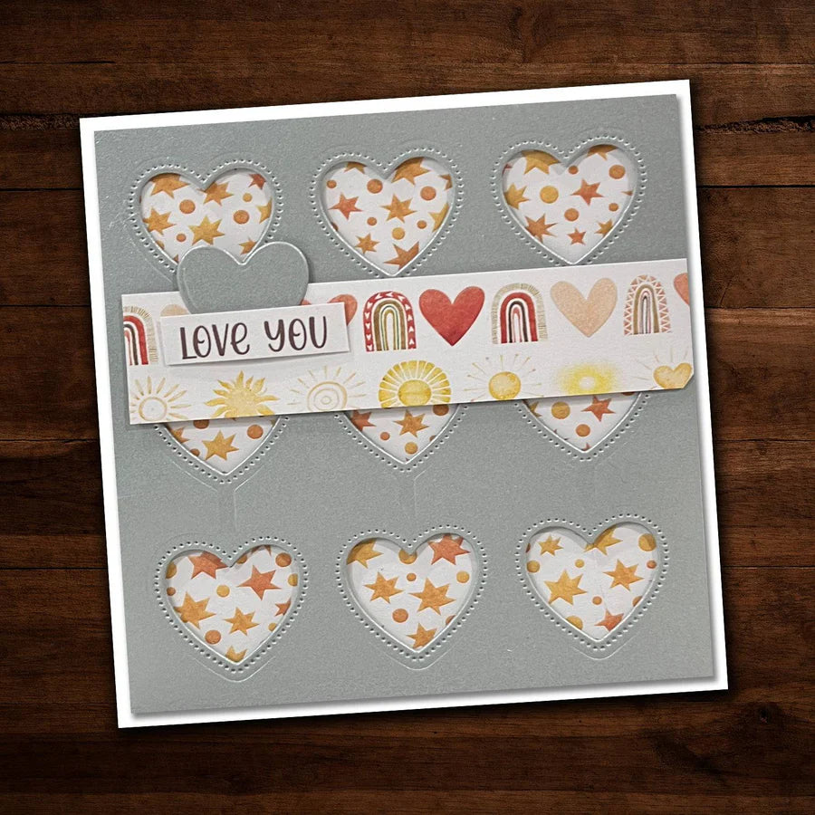 Paper Rose - Metal Cutting Die - Heart Window Coverplate