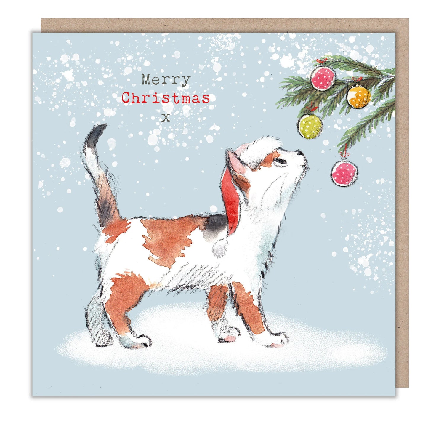 Greeting Cards - Paper Shed Designs - Cat with Bauble