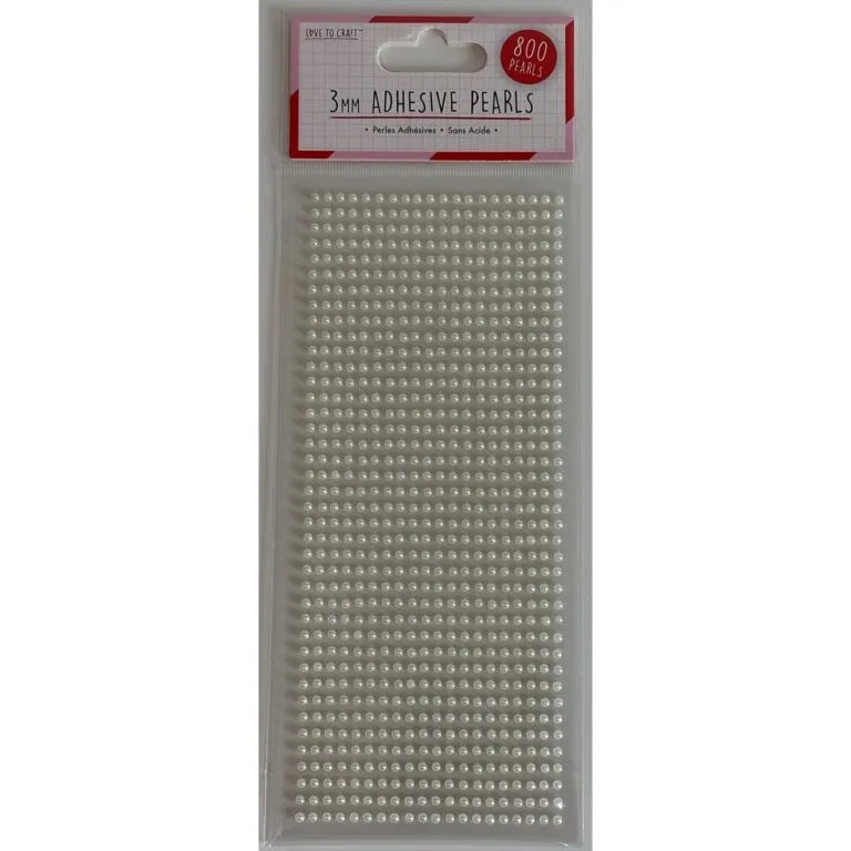 Love To Craft - 3mm Adhesive Pearls