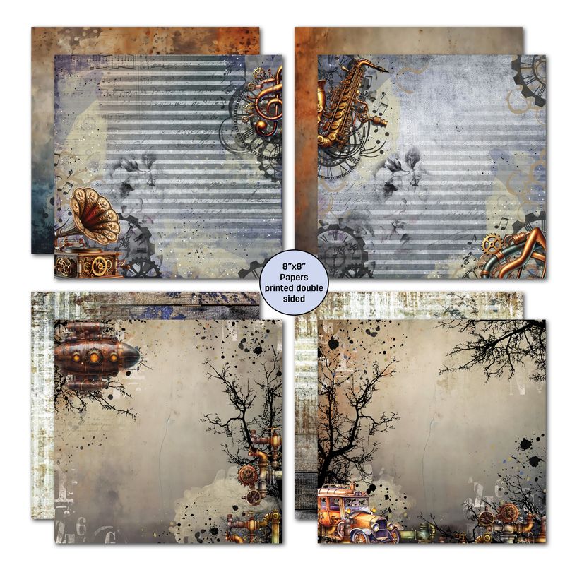 3 Quarter Designs - Rustic Tinker Collection 8x8 Pack
