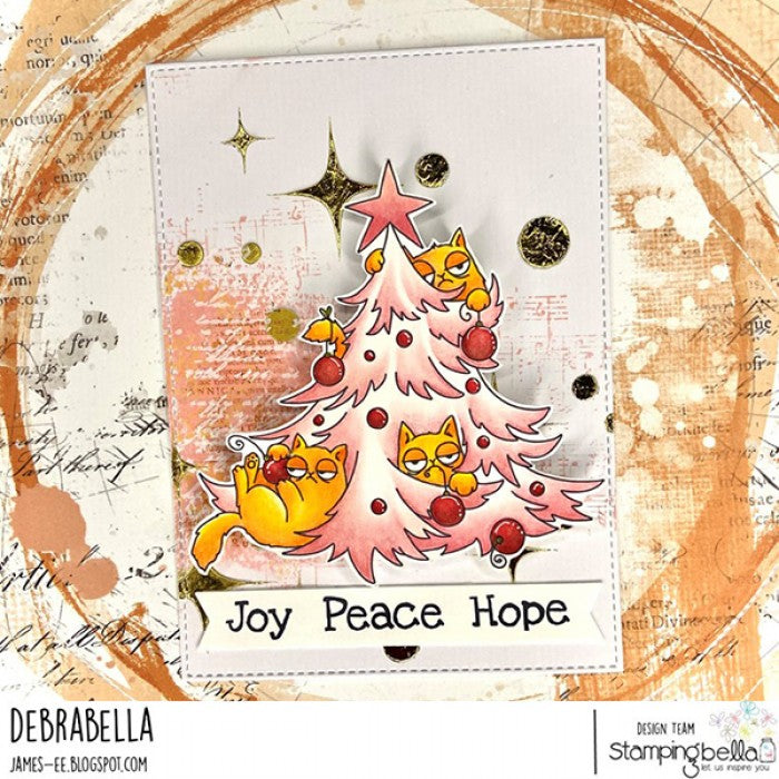 Stamping Bella - Cling Stamps - Oddball Christmas Cats In The Tree