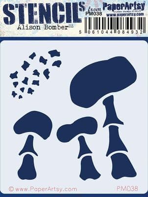 PaperArtsy - Alison Bomber Mini Stencil 038