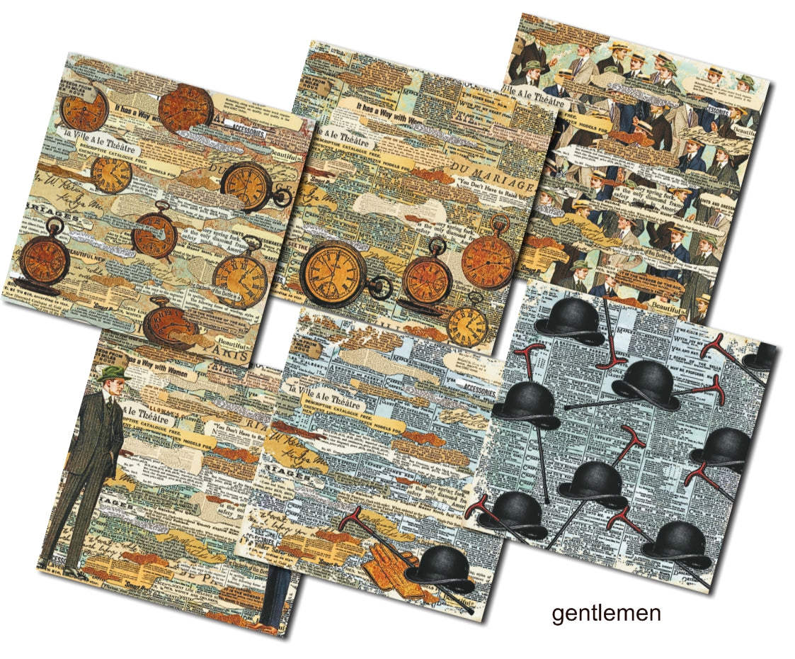 Decorer Scrapbook Paper - Gentlemen- 8x8