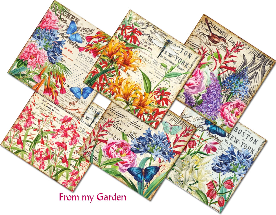 Decorer Scrapbook Paper - From My Garden - 8x8