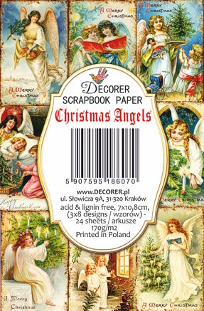 Decorer Scrapbook Paper - Christmas Angels - Mini