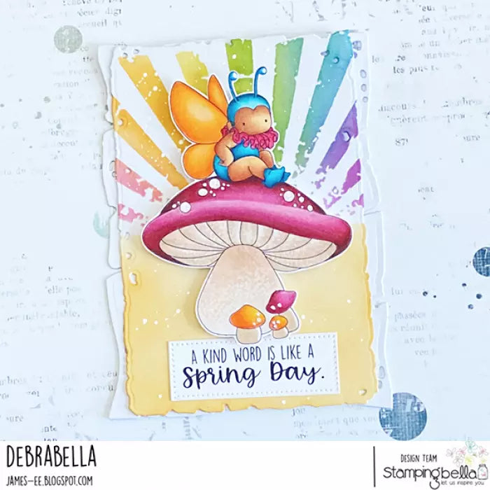 Stamping Bella - Cling Stamps - Tiny Townie Wonderland Caterpillar Has His Wings