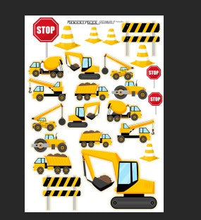 Memory Maze A4 Cuttables - Trucks and Diggers