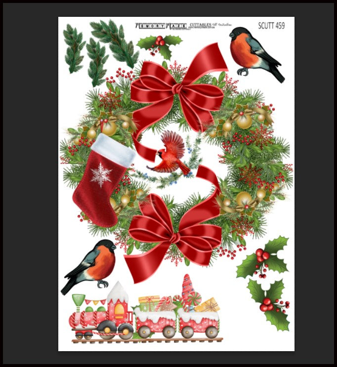 Memory Maze A4 Cuttables - Christmas 459