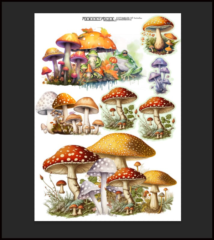 Memory Maze A4 Cutables - Mushroom 476