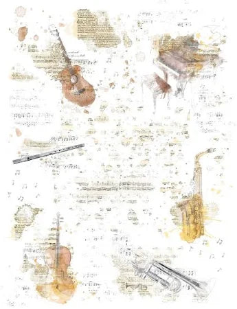 49 And Market - Essential Music Blends Rub-On Transfers