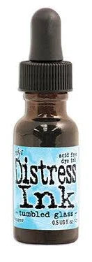 Tim Holtz Distress Ink Pad Re-Inker - Tumbled Glass
