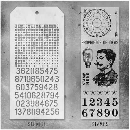 Stamp/Stencil - Stampers Anonymous - Mixed Media Noble Gent