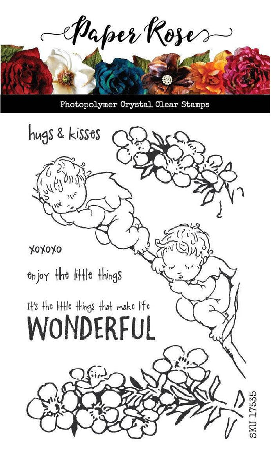 Paper Rose -  Clear Stamp Set - Snugglepot & Cuddlepie - Little Things