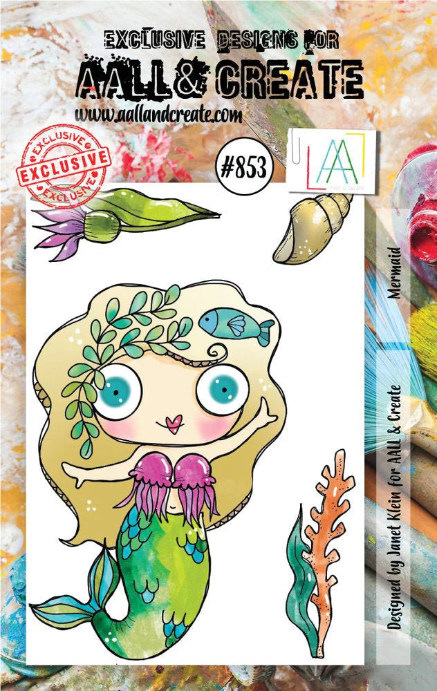 AALL & CREATE - A7 Stamps - Mermaid # 853