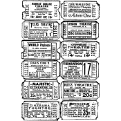 Tim Holtz Collection - Rubber Stamps - Components - Ticket