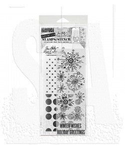Stamp/Stencil - Stampers Anonymous Mixed Media - Retro Flakes 185