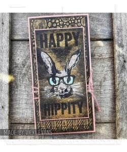 Stamp/Stencil - Stampers Anonymous - Mixed Media Hipster Bunny