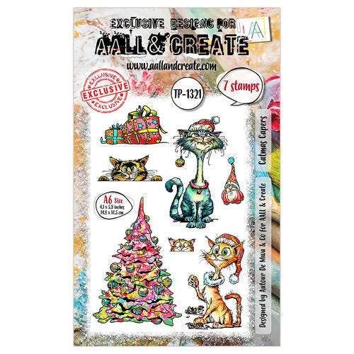 AALL & CREATE - A6 Stamps - Catmas Capers #1321