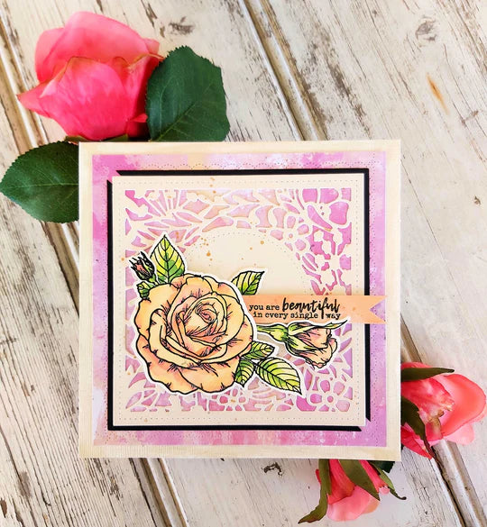 Paper Rose - Metal Die Set -Sketchy Roses
