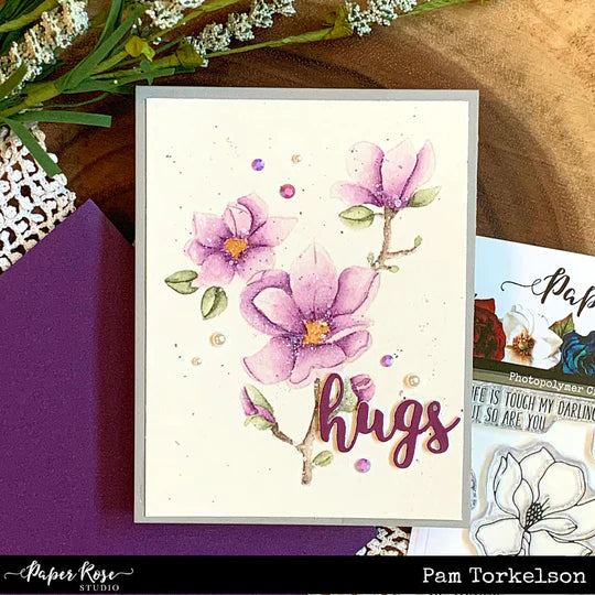 Paper Rose - Clear Stamp Set - Lovely Florals Magnolia