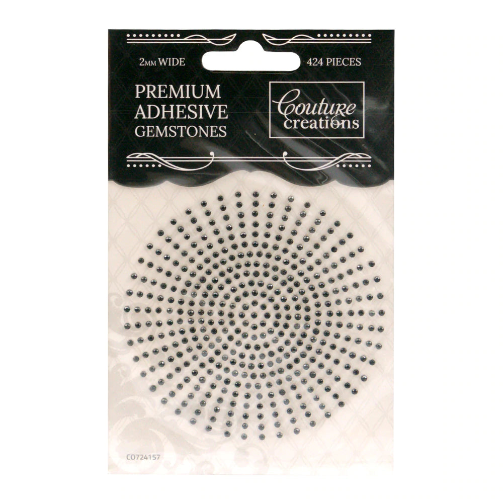 2mm Self Adhesive Gemstones - Onyx (424pc) Arts & Crafts Couture Creations