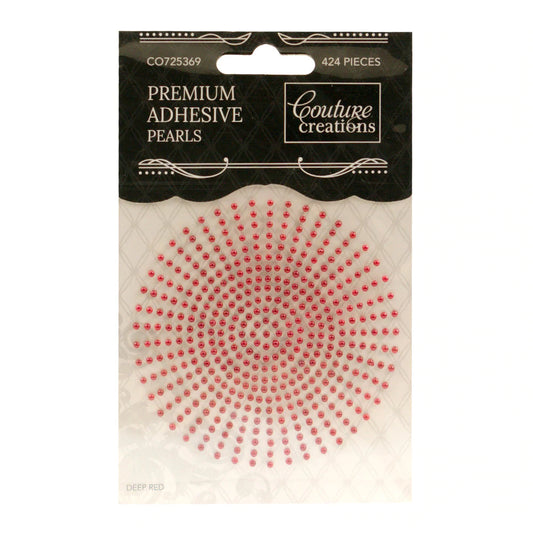 2mm Self Adhesive Pearls -Deep Red (424pc) Arts & Crafts Couture Creations