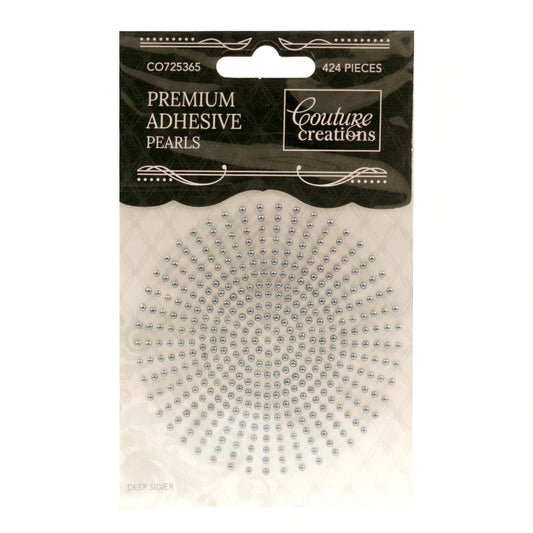 2mm Self Adhesive Pearls - Deep Silver (424pc) Arts & Crafts Couture Creations