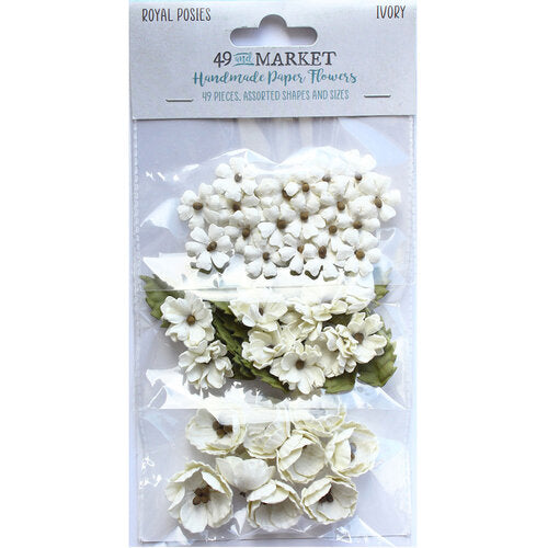 49 & Market Handmade Paper Flowers - Royal Posies - Ivory 49 & Market