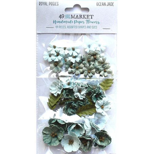49 & Market Handmade Paper Flowers - Royal Posies - Ocean Jade 49 & Market