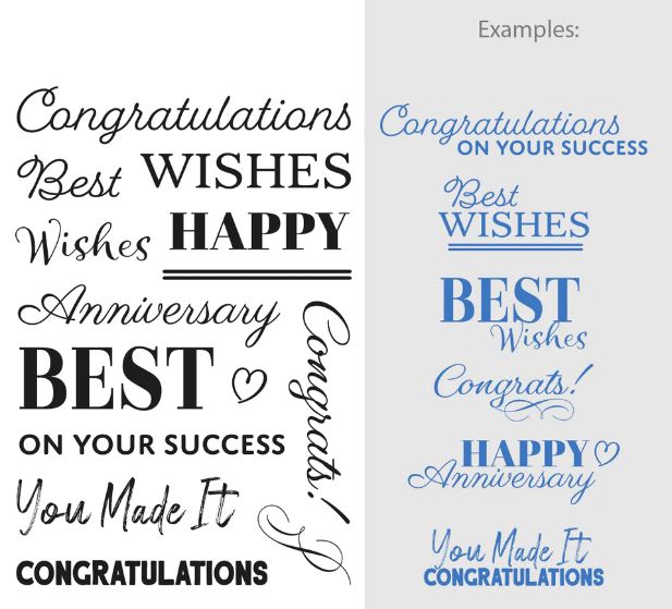 Acrylic Stamps - Stamp Set - Congratulations