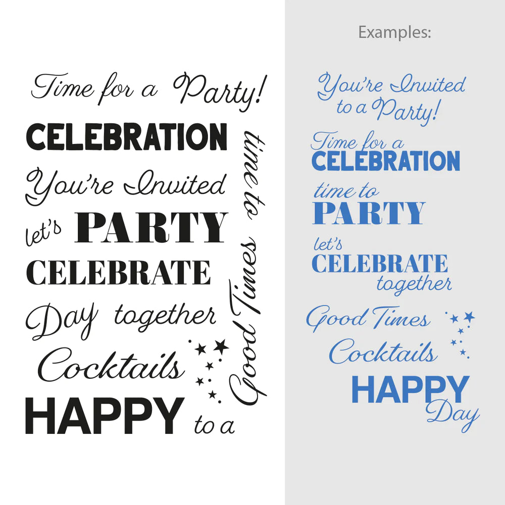Acrylic Stamps - Stamp Set - Celebrations