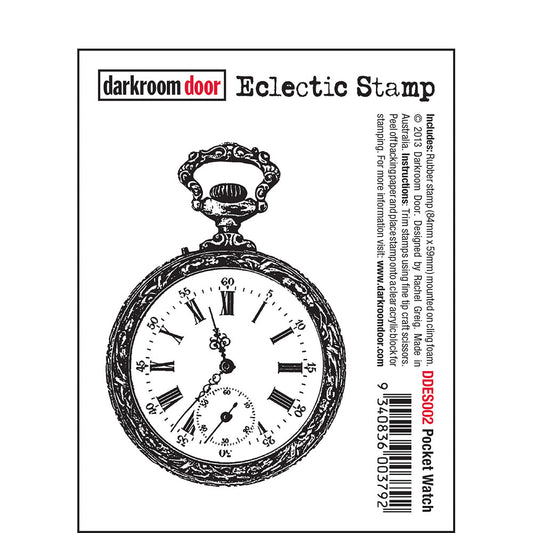 Rubber Stamp - Darkroom Door - Eclectic Stamp - Pocket Watch