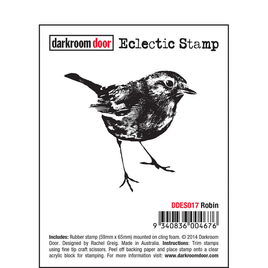 Rubber Stamp - Darkroom Door - Eclectic Stamp -Robin