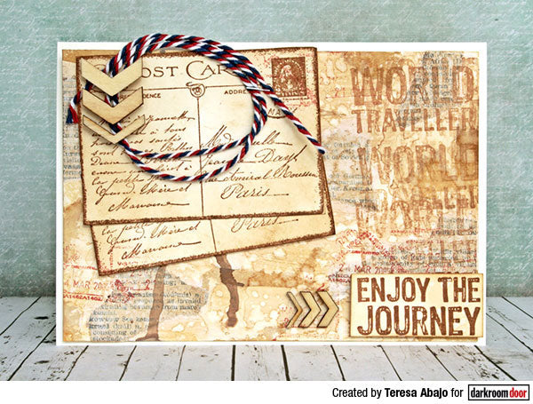 Rubber Stamp - Darkroom Door - Eclectic Stamp -Paris Postcard