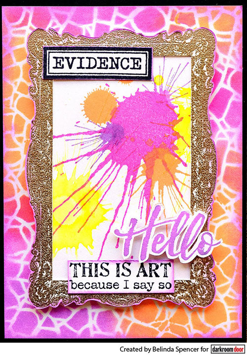 Rubber Stamp - Darkroom Door - Eclectic Stamp -Paint Splat