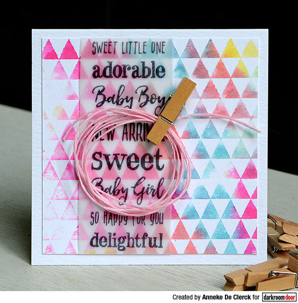 Rubber Stamp - Darkroom Door - Sentiment Stamp - Baby