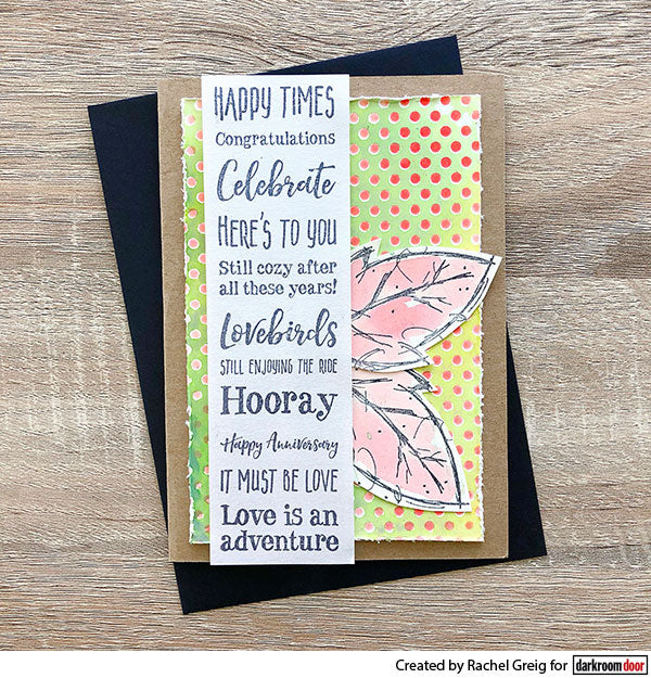 Rubber Stamp - Darkroom Door - Sentiment Stamp - Anniversary