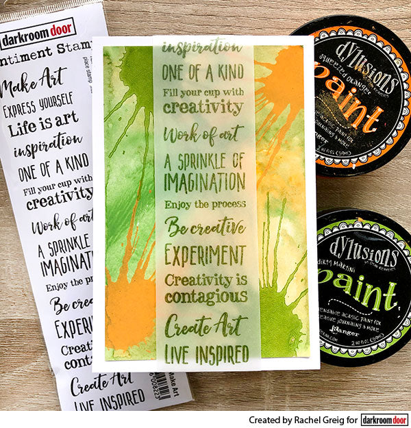 Rubber Stamp - Darkroom Door - Sentiment Stamp - Make Art