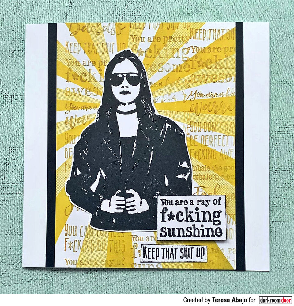 Rubber Stamp - Darkroom Door - Sentiment Stamp - Sweary Affirmations