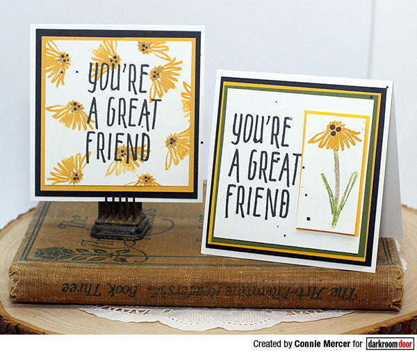 Rubber Stamp - Darkroom Door - Small Stamp - Great Friend