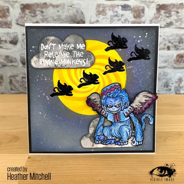 Visible Image clear stamps -Oz Flying Monkey